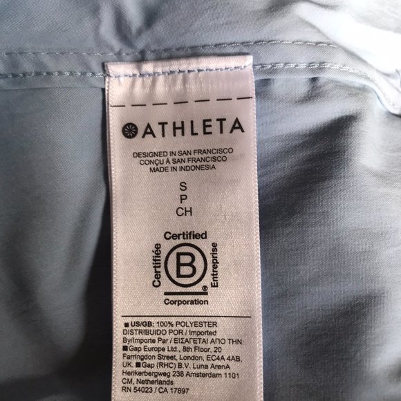 Athleta Blue oversized poplin shirt Top Size S - Picture 9 of 10